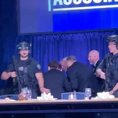 ට්‍රම්ප් සහභාගී වූ රාත්‍රී භෝජන සංග්‍රහයක වෙඩි තැබීමක්